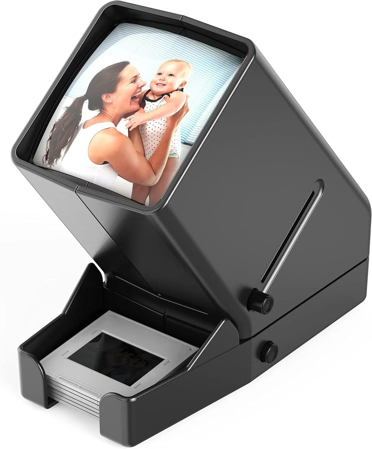 DIGITNOW 35mm Slide and Film Viewer, 3X Magnification, Battery Operation, LED Lighted Illuminated Viewing –for 35mm Slides & Positive Film Negatives(4AA Batteries Included)