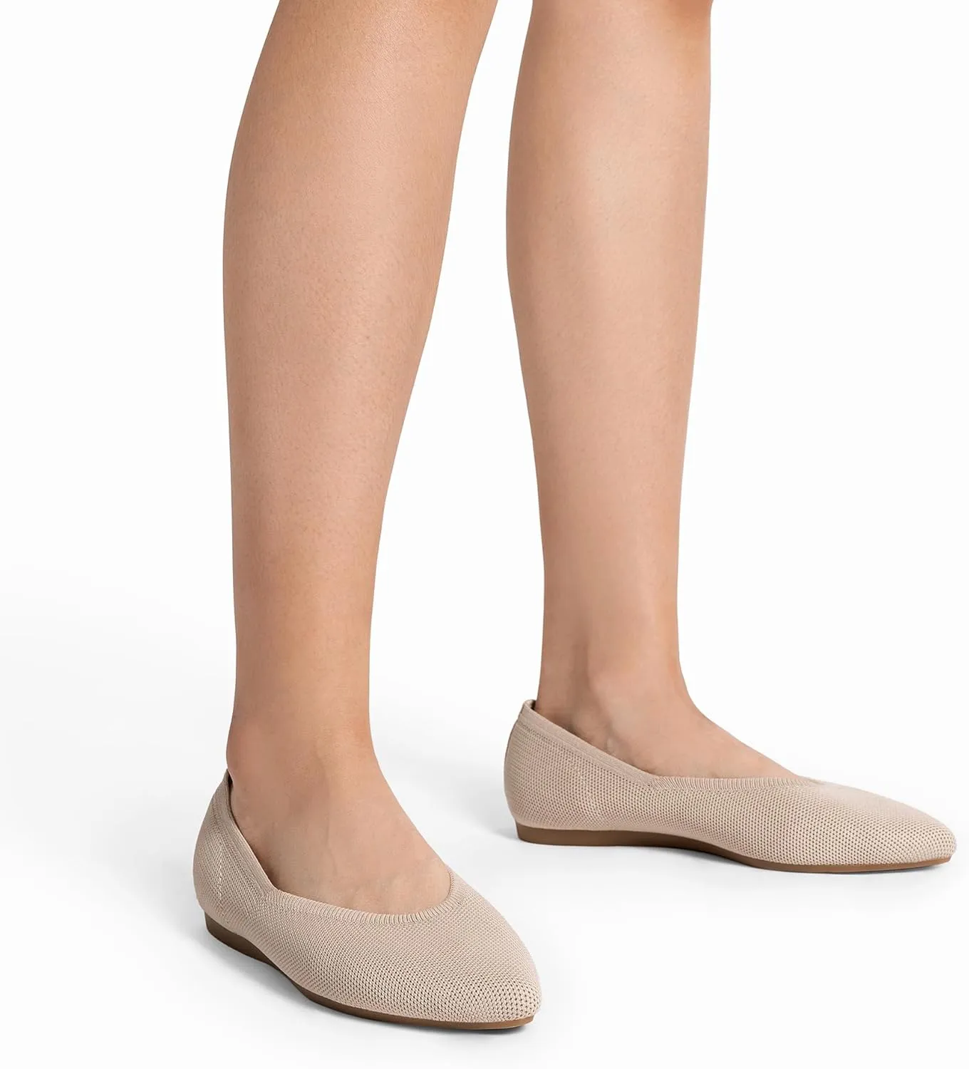 DREAM PAIRS Pointed Toe Flats for Women, Comfortable Dressy Knit Ballet Flats with Arch Support, Women's Dress Shoes for Work Office Business Casual Travel