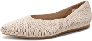 DREAM PAIRS Pointed Toe Flats for Women, Comfortable Dressy Knit Ballet Flats with Arch Support, Women's Dress Shoes for Work Office Business Casual Travel