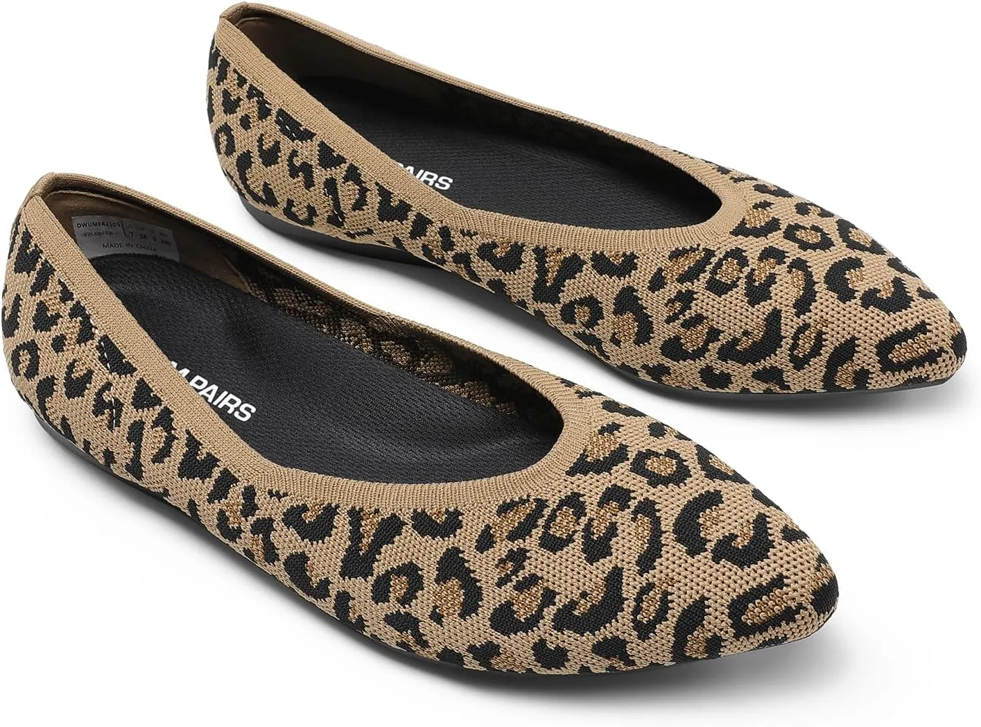 DREAM PAIRS Pointed Toe Flats for Women, Comfortable Dressy Knit Ballet Flats with Arch Support, Women's Dress Shoes for Work Office Business Casual Travel
