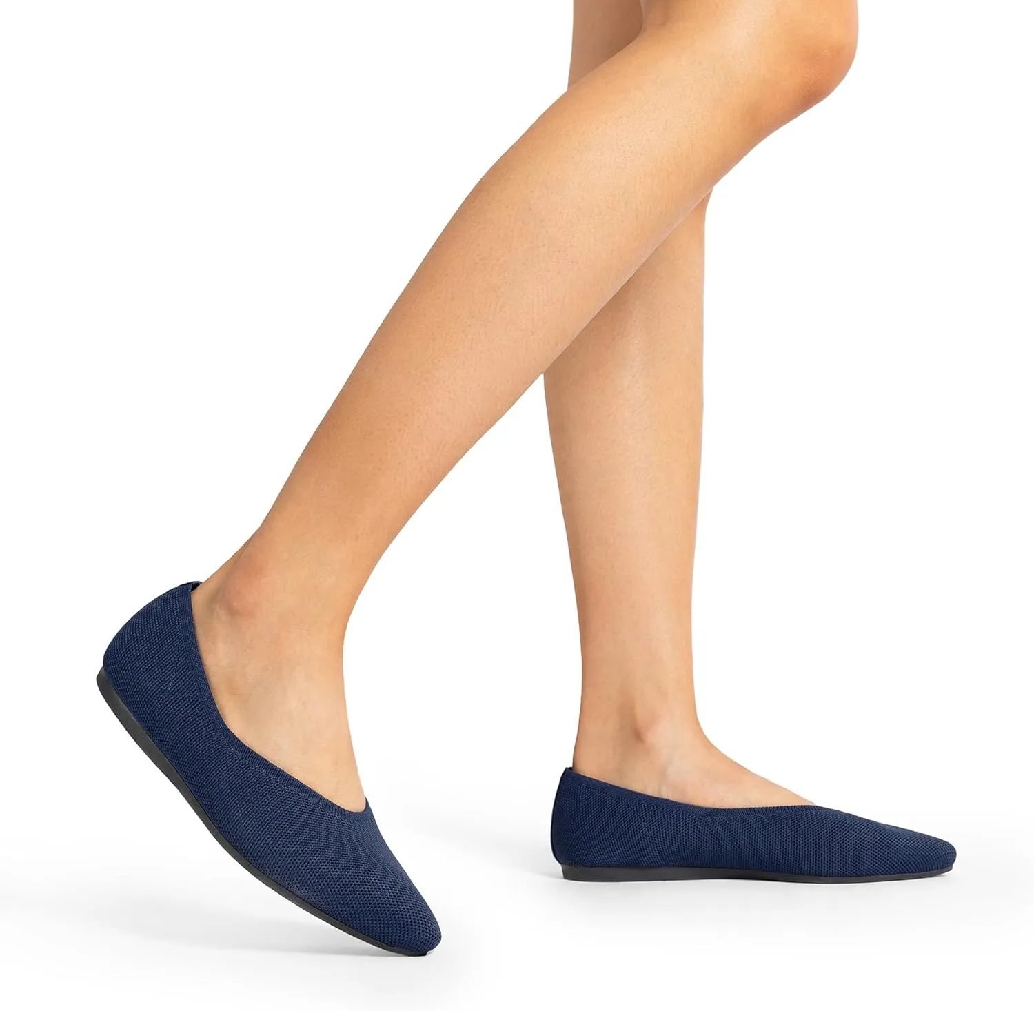 DREAM PAIRS Pointed Toe Flats for Women, Comfortable Dressy Knit Ballet Flats with Arch Support, Women's Dress Shoes for Work Office Business Casual Travel