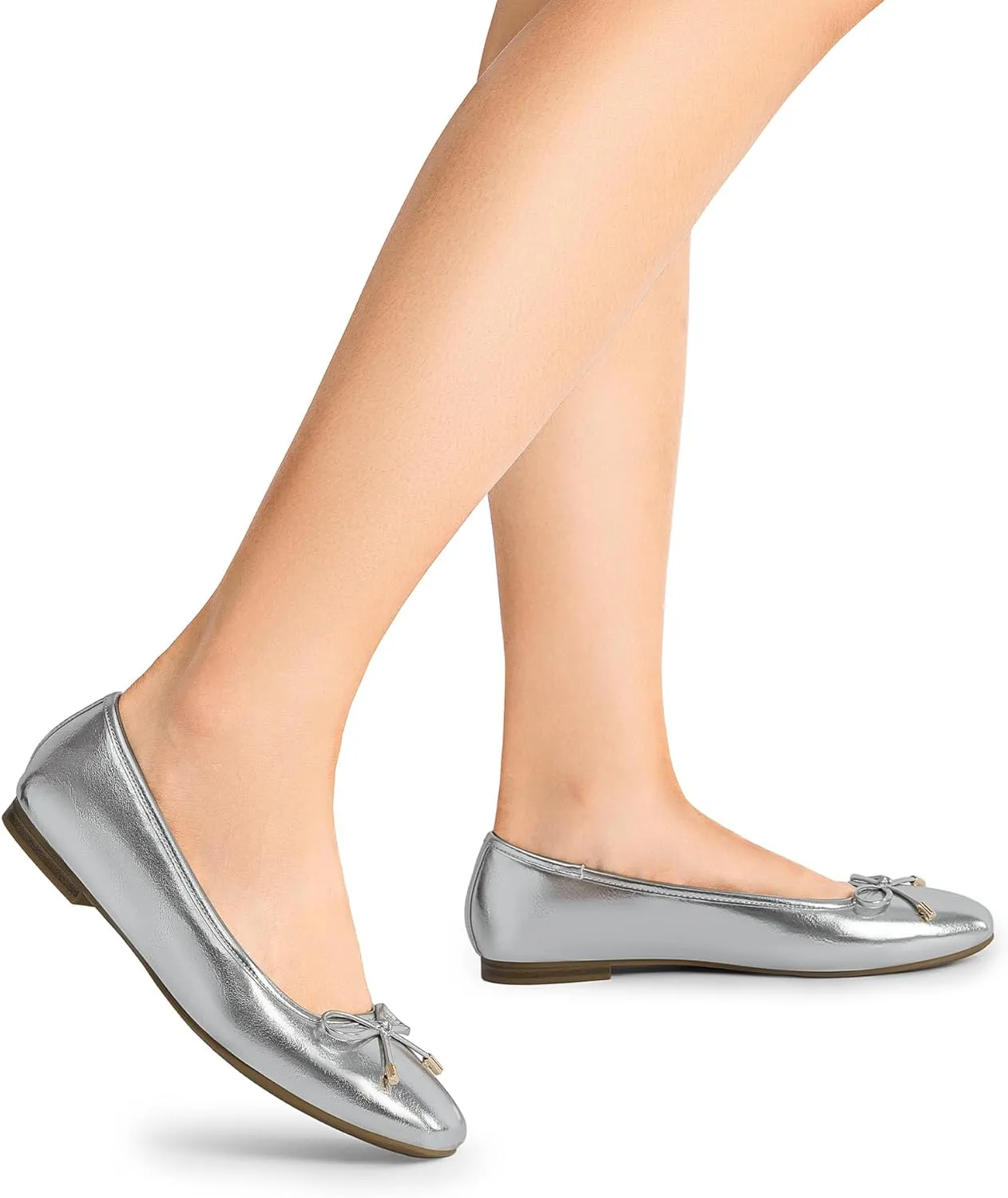 DREAM PAIRS Women's Flats Square Toe Ballet Flats Comfortable Casual Ballerina Flat Dress Shoes with Bow Suitable for Dressy Business Casual Work Office