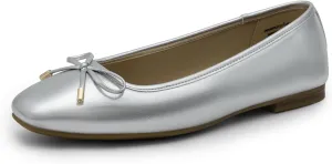 DREAM PAIRS Women's Flats Square Toe Ballet Flats Comfortable Casual Ballerina Flat Dress Shoes with Bow Suitable for Dressy Business Casual Work Office
