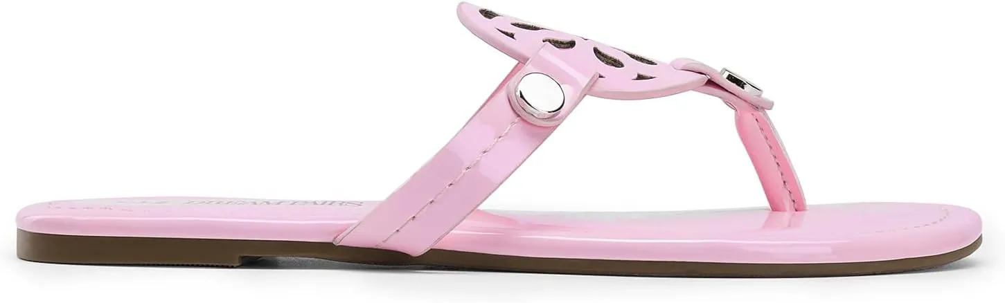 DREAM PAIRS Women's Flip Flops Comfortable Soft Cushion Slide Slip on Summer Beach Thong Flat Sandals