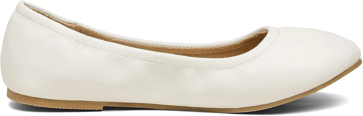DREAM PAIRS Women's Sole-fina Solid Plain Walking Classic Ballet Flats Shoes