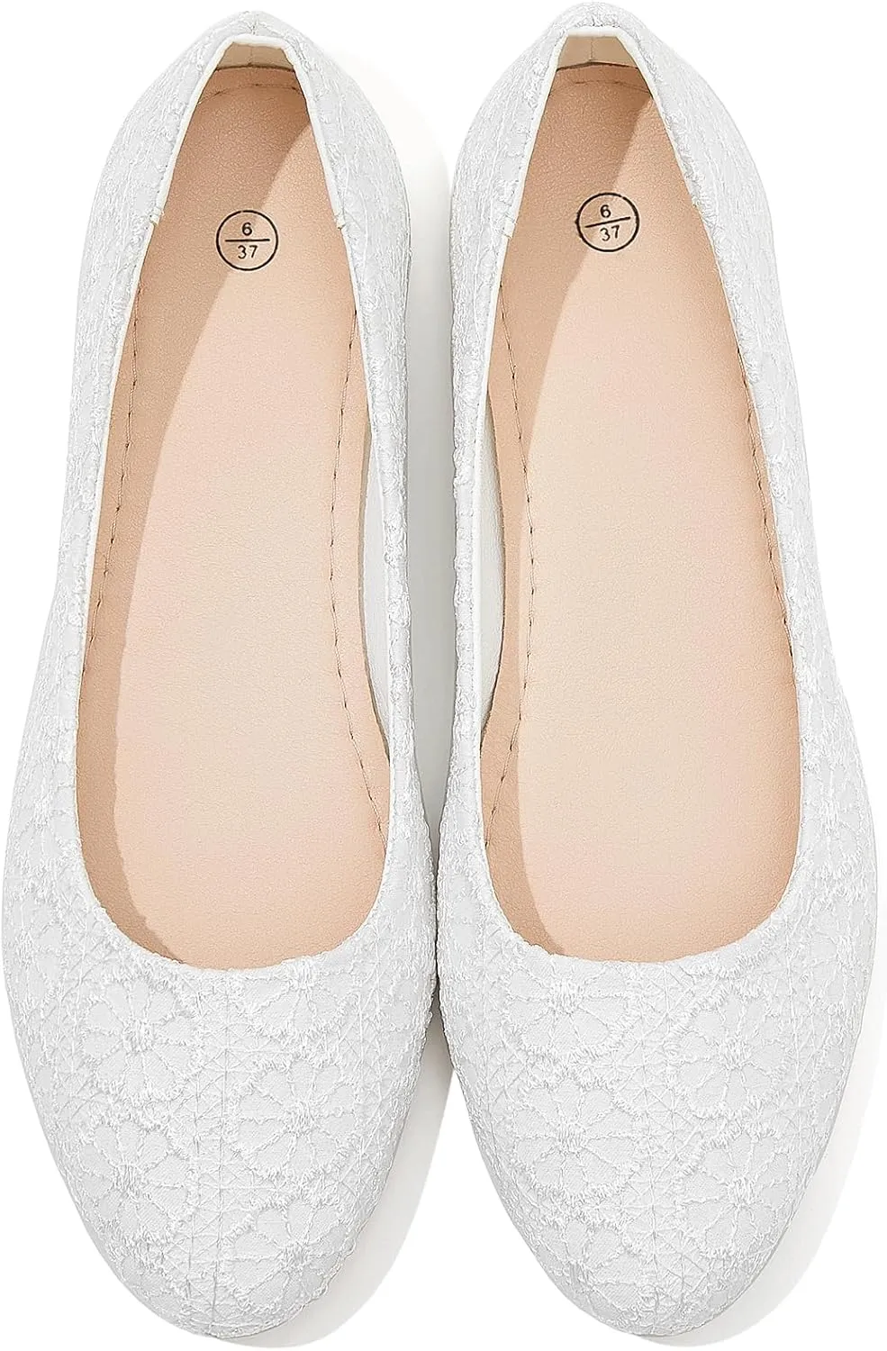 Dress Shoes for Women Round Toe Flats Shoes Lace Ballet Flats Dressy Comfortable Foldable Flats Low Heel