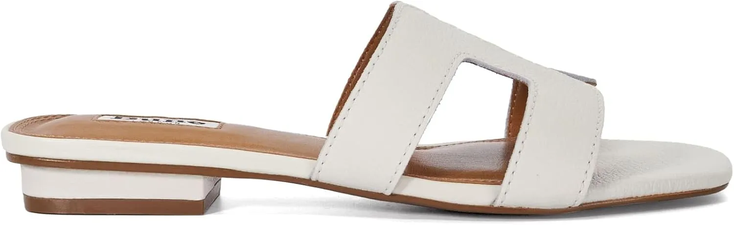 Dune London Women's Loupe Slide Sandal, White, 11