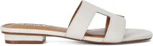 Dune London Women's Loupe Slide Sandal, White, 11