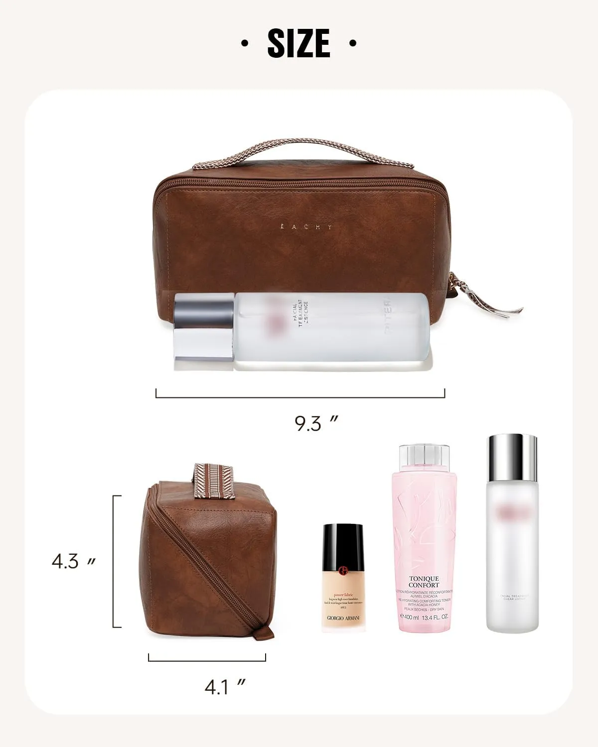 EACHY Travel Makeup Bag,Large Capacity Cosmetic Bags for Women,Waterproof Portable Pouch Open Flat Toiletry Bag Make up Organizer with Divider and Handle