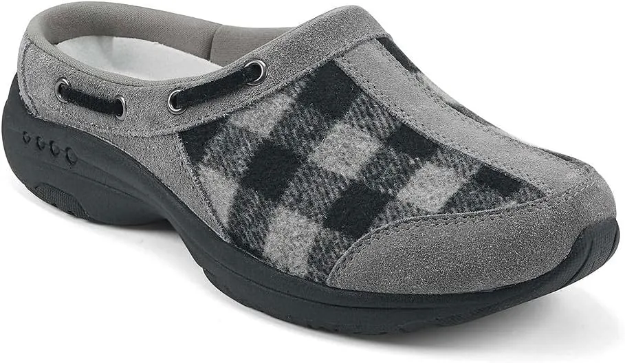 Easy Spirit Travelport Women's Slip On 12 B(M) US Plaid Grey