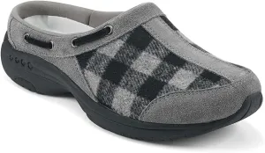 Easy Spirit Travelport Women's Slip On 7.5 E US Plaid Grey