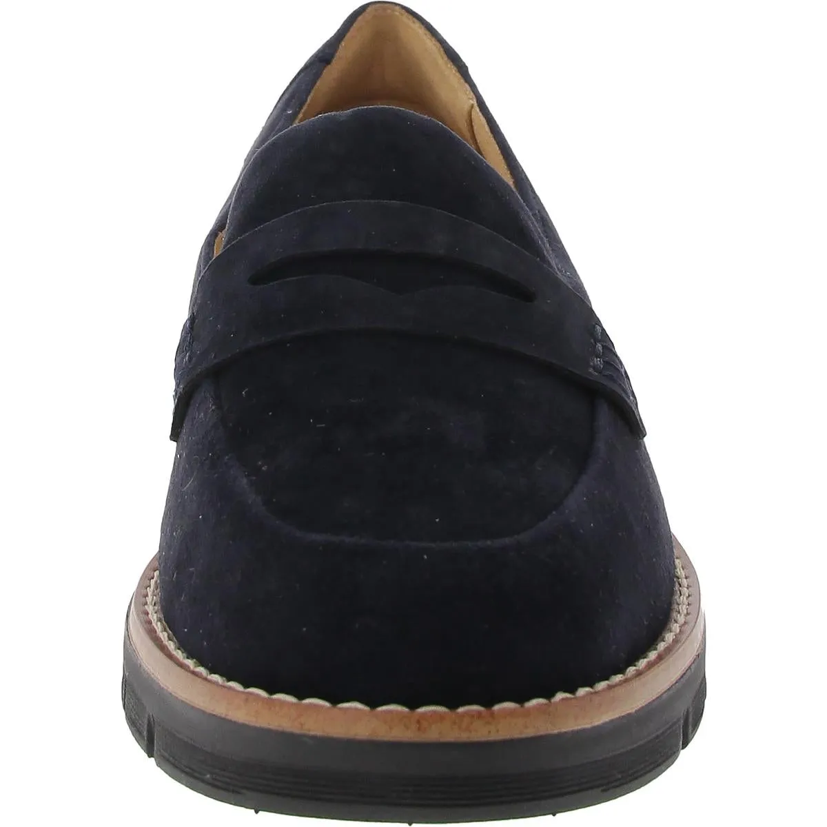 Easy Spirit Womens VELIA Leather Slip On Loafers