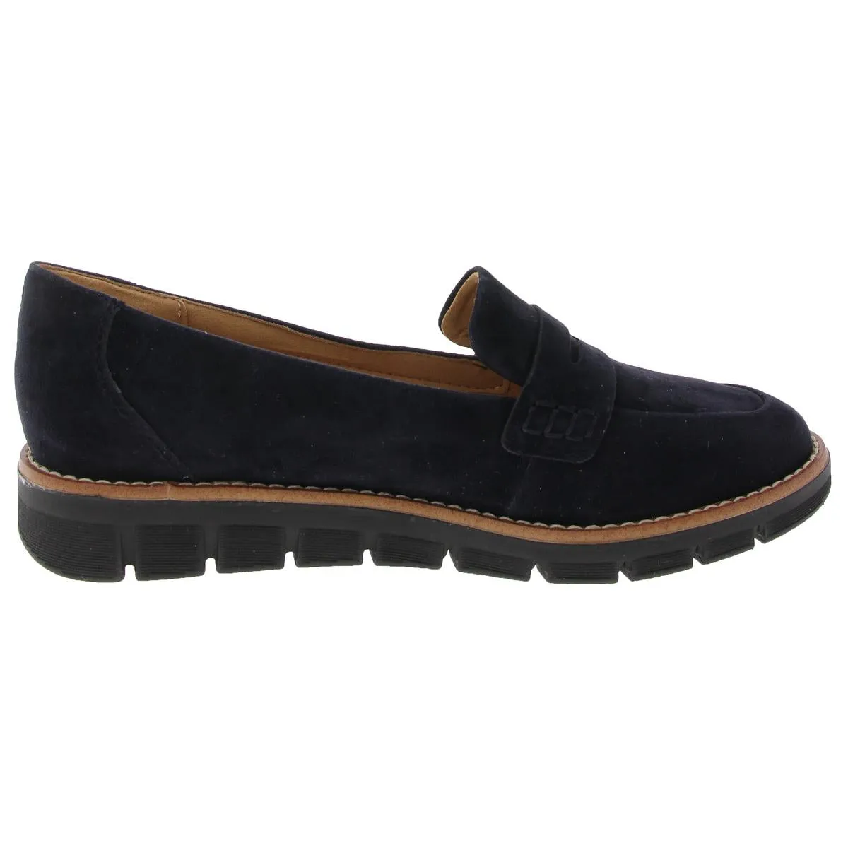 Easy Spirit Womens VELIA Leather Slip On Loafers