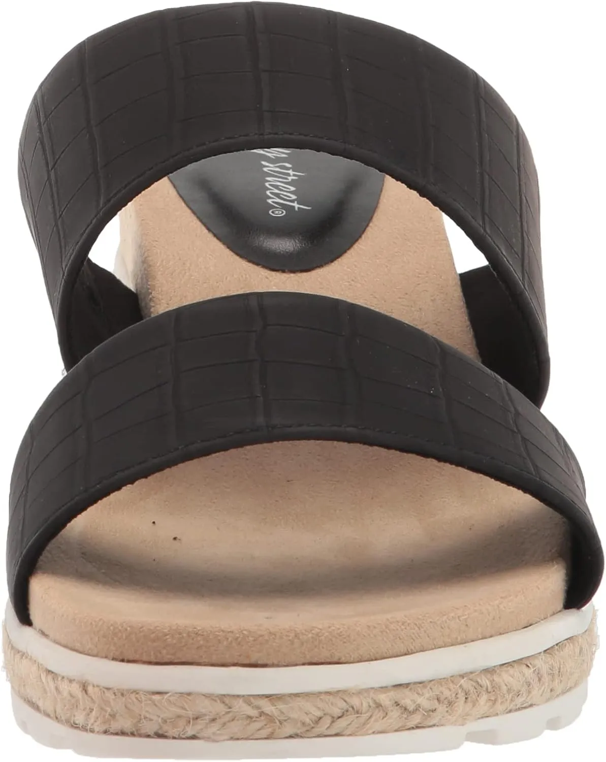 Easy Street Womens Maryann Faux Leather Embossed Heels