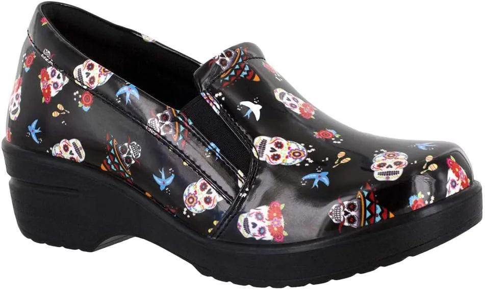 Easy Works by Easy Street womens Leeza Clog, Multi-patent, 11 X-Wide US
