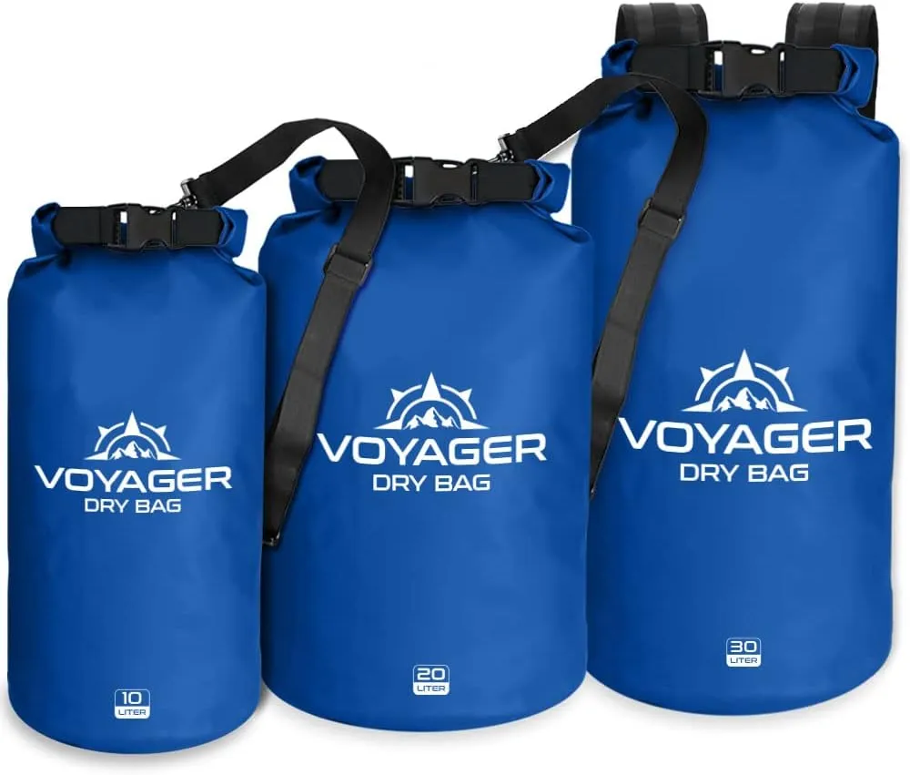 EcoGear FX Heavy Duty Waterproof Dry Bag Voyager Series – Durable Roll Top Compression Bag –Kayaking, Rafting, Boating, Hiking, Fishing and Camping