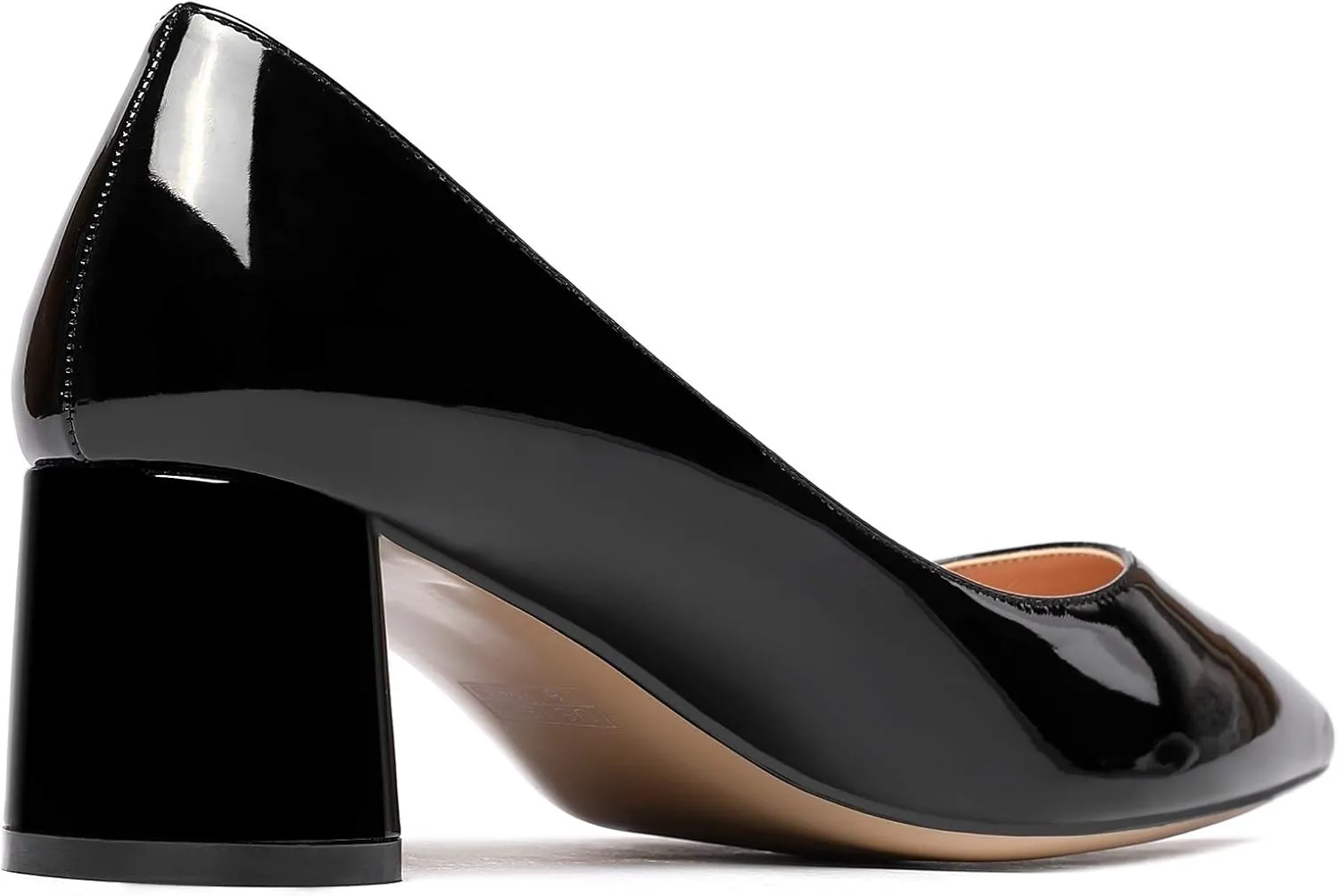 Eldof Women's Chunky Block Low Heels Closed Pointy Toe Classic Pumps Comfort Slip-on Party Evening Dress Heeled Shoes 5 CM
