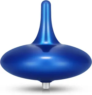 Electric Spinning Top, 6  Hour Spin, LED Light Show, Desktop Toy for Focus & Stress Relief, Royal Blue