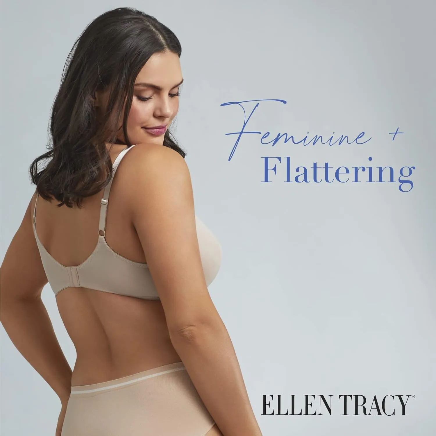 ELLEN TRACY Everyday T-Shirt Bra with Underwire - Adjustable Straps - 2-Pack Multipack