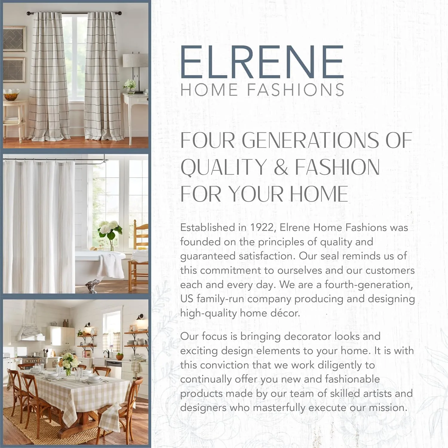 Elrene Home Fashions Asher Cotton Voile Sheer Curtain Panel, Single Panel, 52 in x 84 in (1 Panel), Ivory