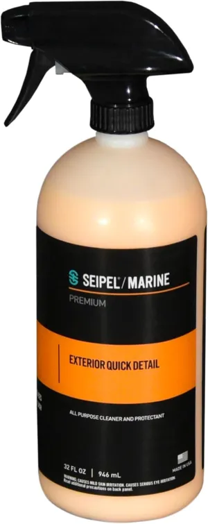 Exterior Quick Wax   Sealant   Detailer for Boats - For Fiberglass, Gelcoat, Paint, Vinyl Decals & Moldings - Citrus Scent, 32 Fl Oz