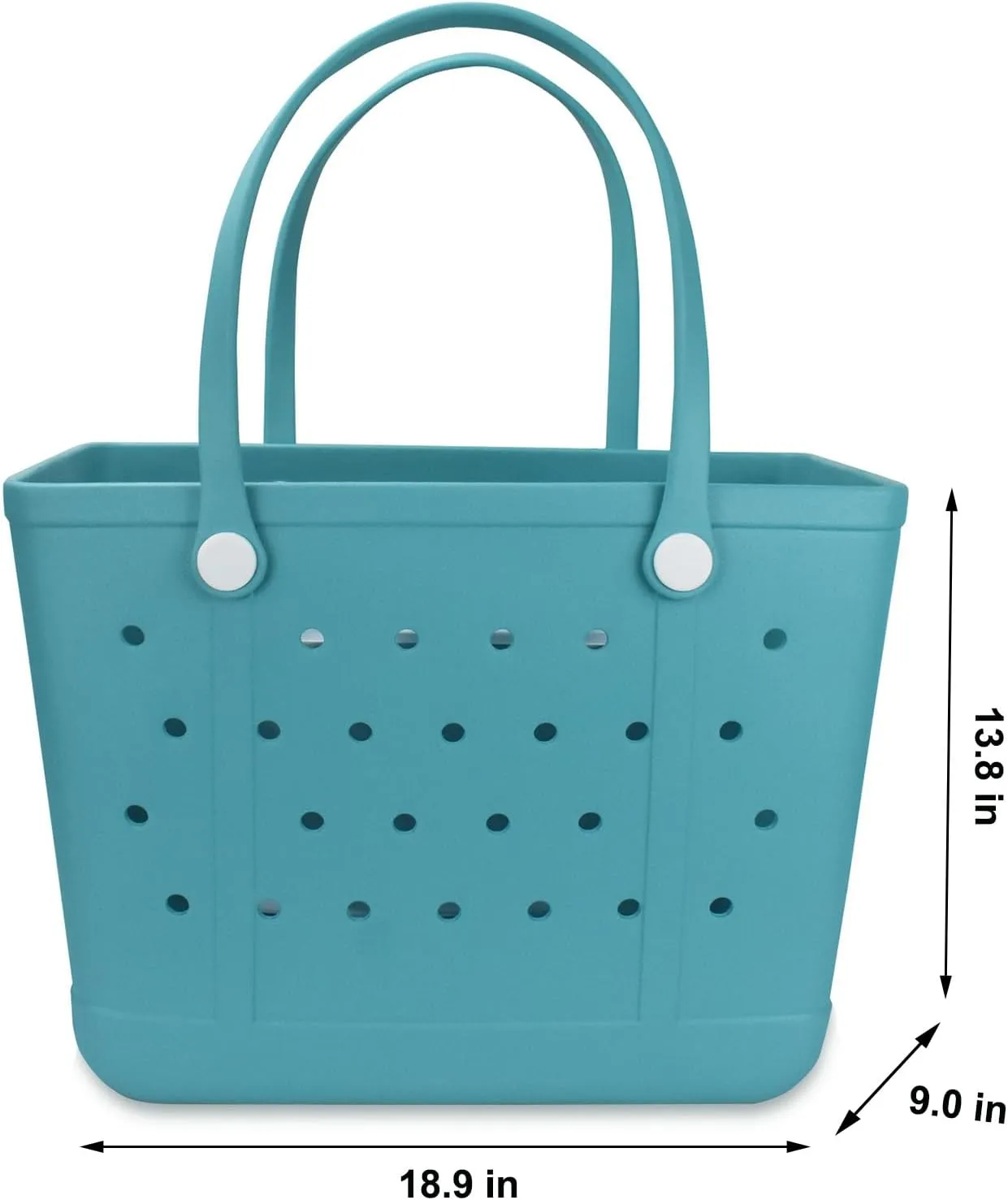 Extra Large Rubber Tote Bag Beach Bag, Washable Durable Open Beach Tote Bag, Travel Totes Bag for Pool Boat Sports