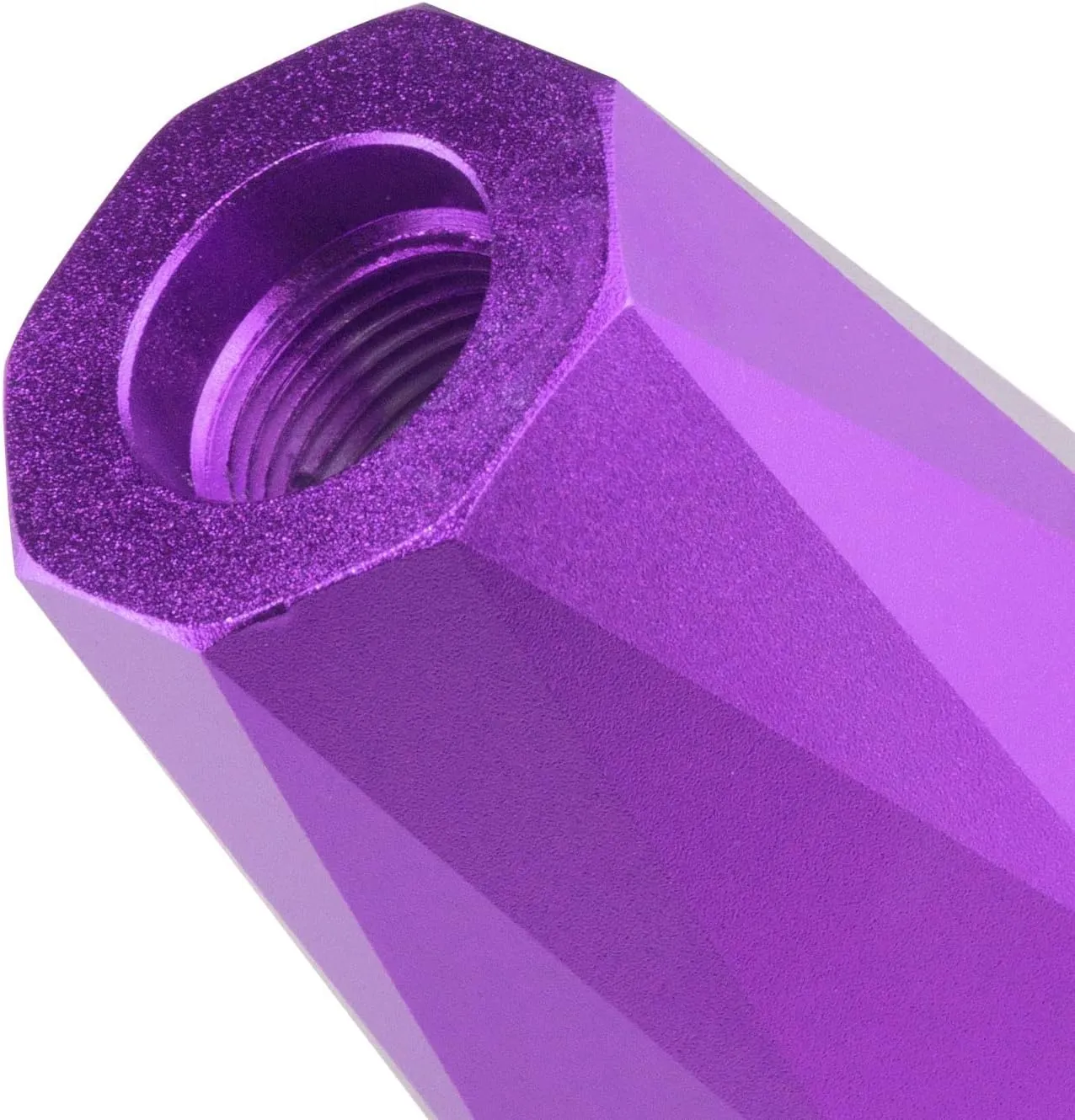 EZAUTO WRAP Universal Purple Diamond Shifter Chrome Aluminum Automatic Shift Knob Stick Manal Gear Lever Handle with 3 Threaded Adapters