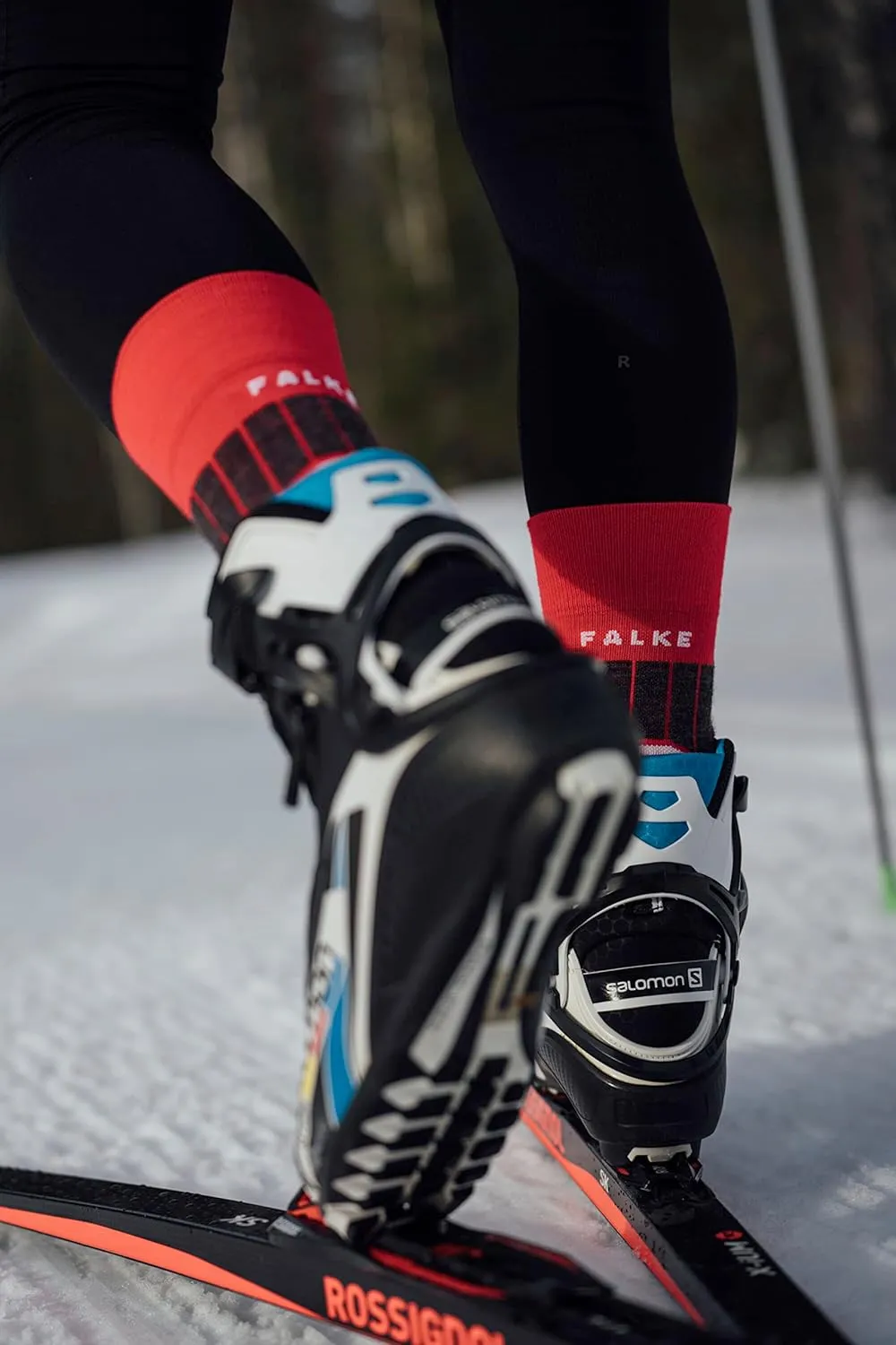 FALKE Men's SC1 Cross Country Ski Socks, Mid Calf, Ultra Light, 1 Pair
