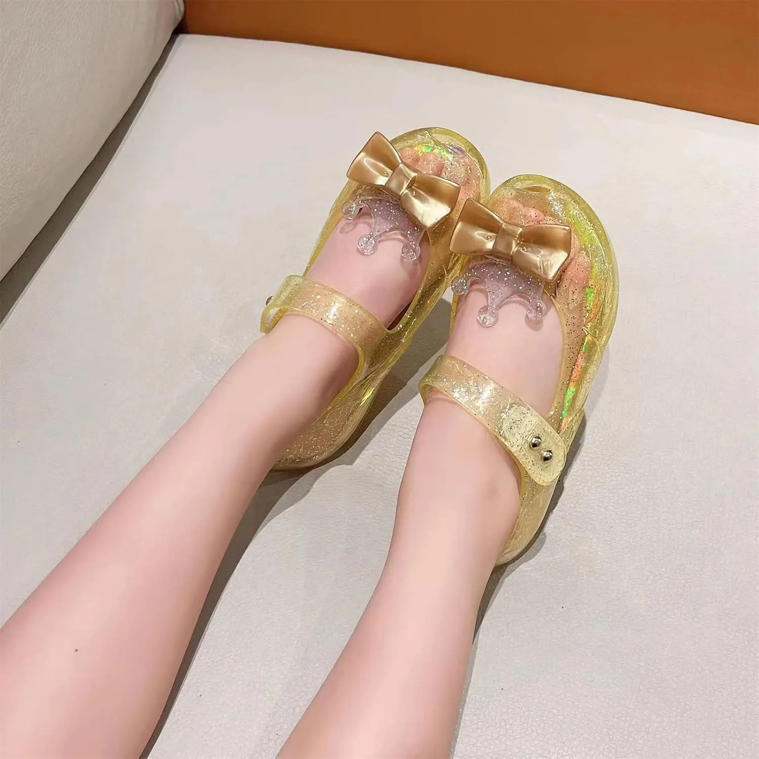 Fall Boots Toddler Girl Girls Shoes Crown Flash Diamond Crystal Soft Sole Non Slip Sandals Jelly Dance Shoes Princess Shoes Adult Squeaky Shoes