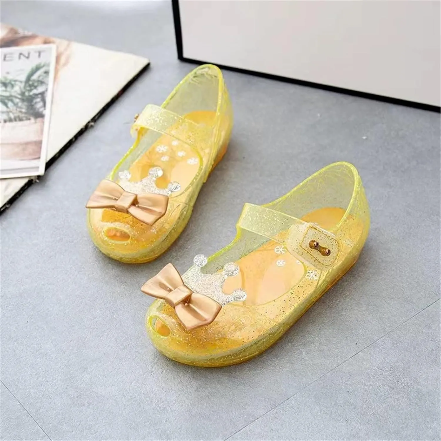 Fall Boots Toddler Girl Girls Shoes Crown Flash Diamond Crystal Soft Sole Non Slip Sandals Jelly Dance Shoes Princess Shoes Adult Squeaky Shoes