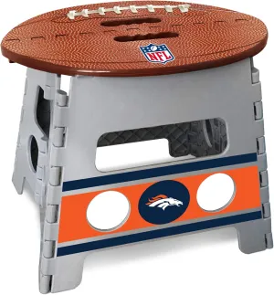 FANMATS 24433 Denver Broncos Folding Step Stool - 13in. Rise