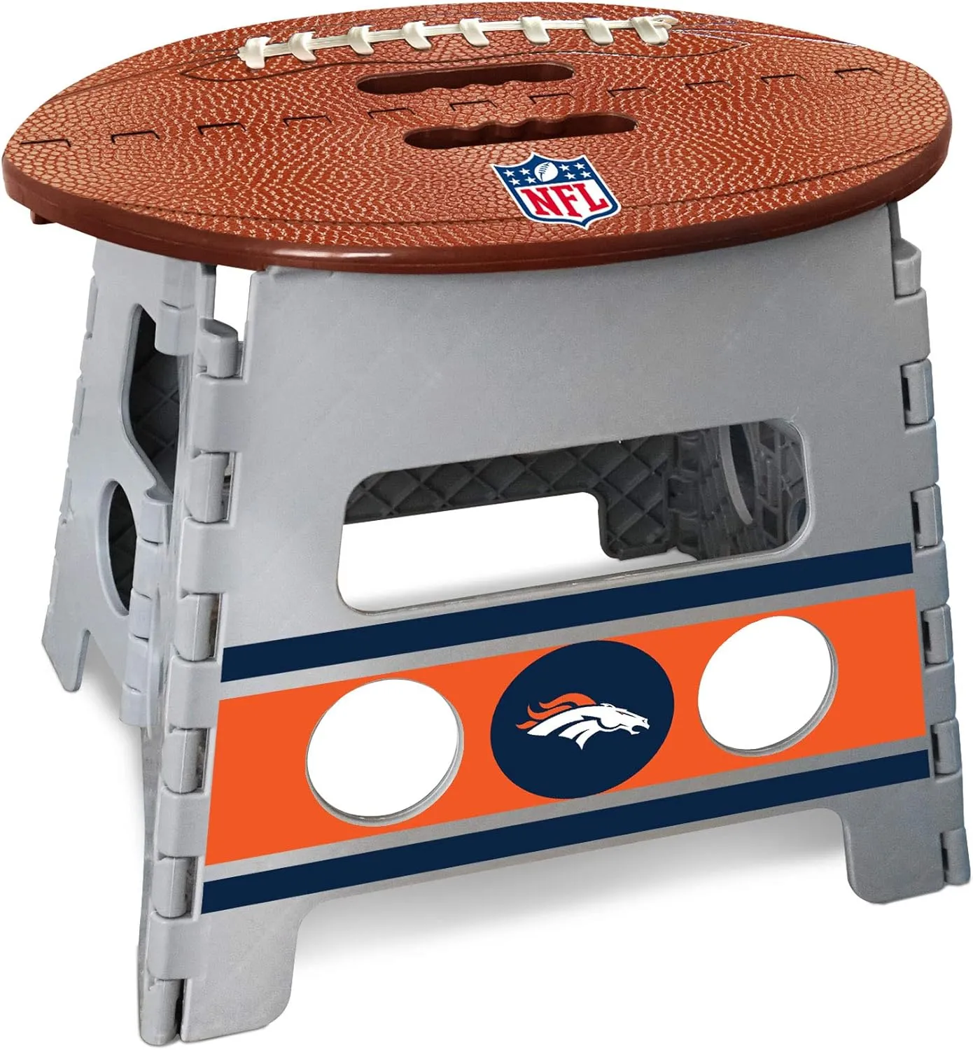 FANMATS 24433 Denver Broncos Folding Step Stool - 13in. Rise