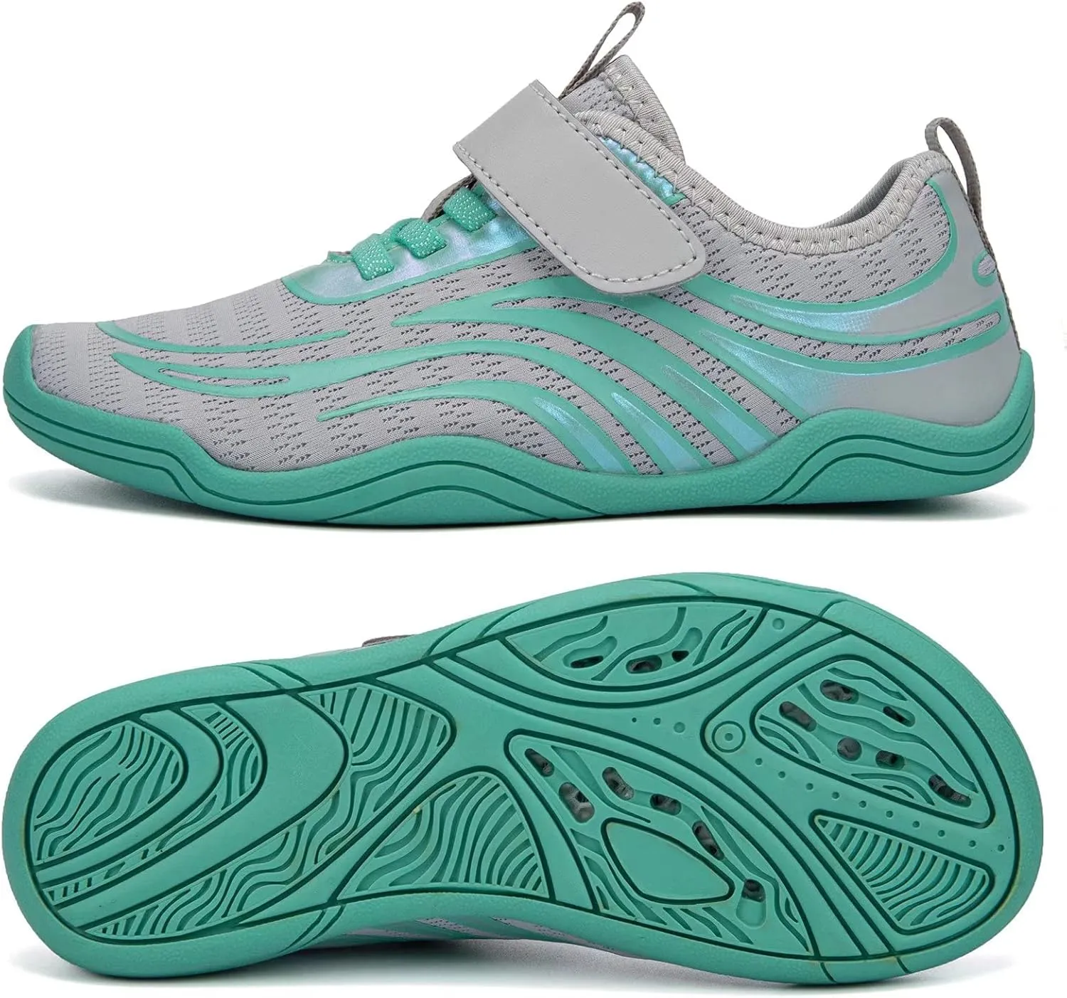 FANTURE Girls & Boys Water Shoes Lightweight Comfort Sole Easy Walking Athletic Slip on Aqua Sock(Toddler/Little Kid/Big Kid)