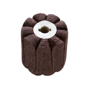 Fein Sinus Fleece Wheel for Blemish-Free Satin Finishing on WPO 14-25 E-Stainless Steel Professional Set and WPO 14-25 E - Fine, 180 Grit, 4" x 4", 3/4" Bore - 63721051010