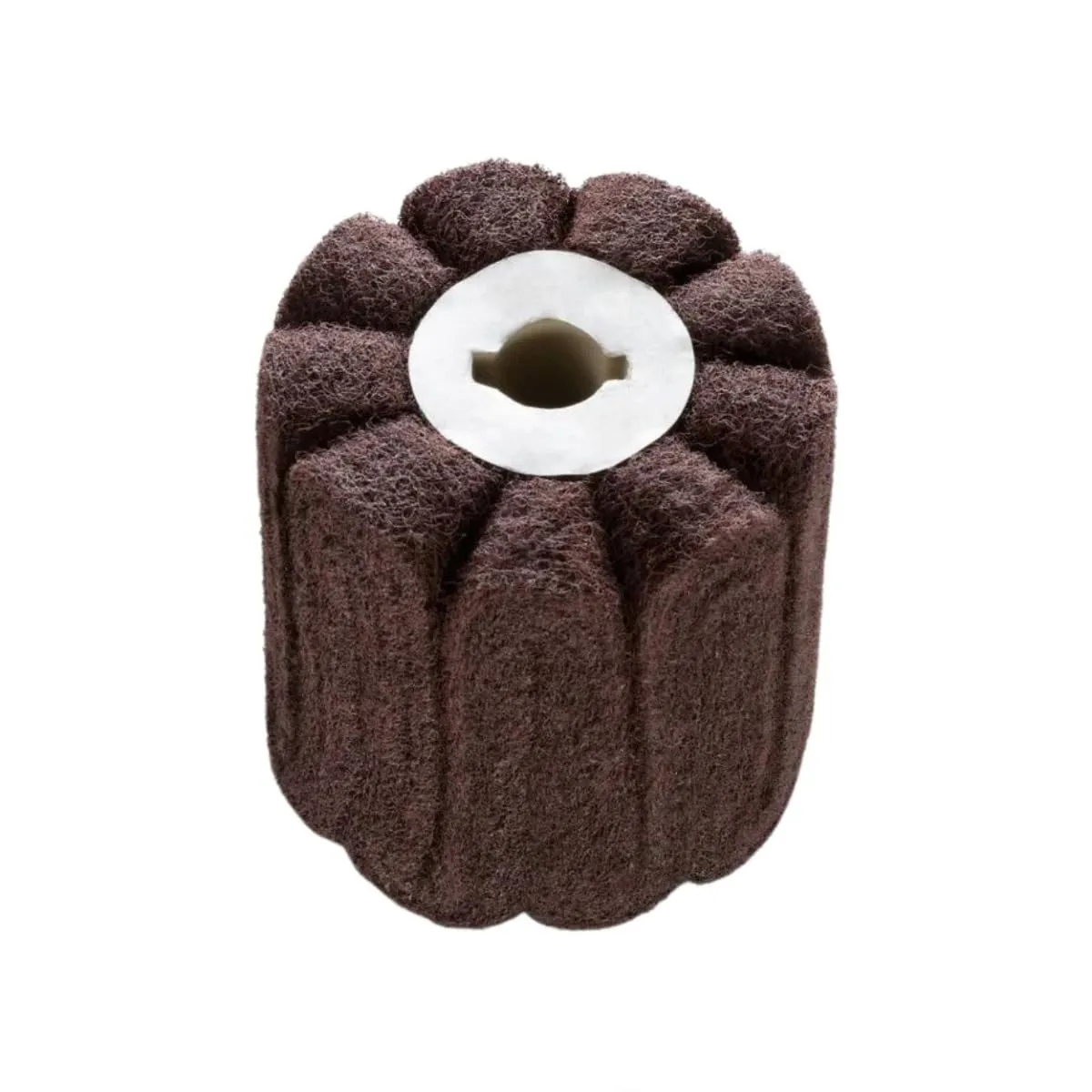 Fein Sinus Fleece Wheel for Blemish-Free Satin Finishing on WPO 14-25 E-Stainless Steel Professional Set and WPO 14-25 E - Fine, 180 Grit, 4" x 4", 3/4" Bore - 63721051010