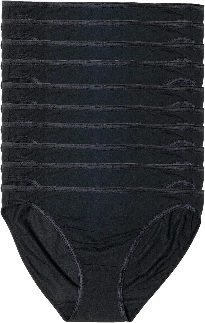 Felina Smooth Low Rise Bikini Panties - Seamless Underwear for Women, Panties for Women (10-Pack)