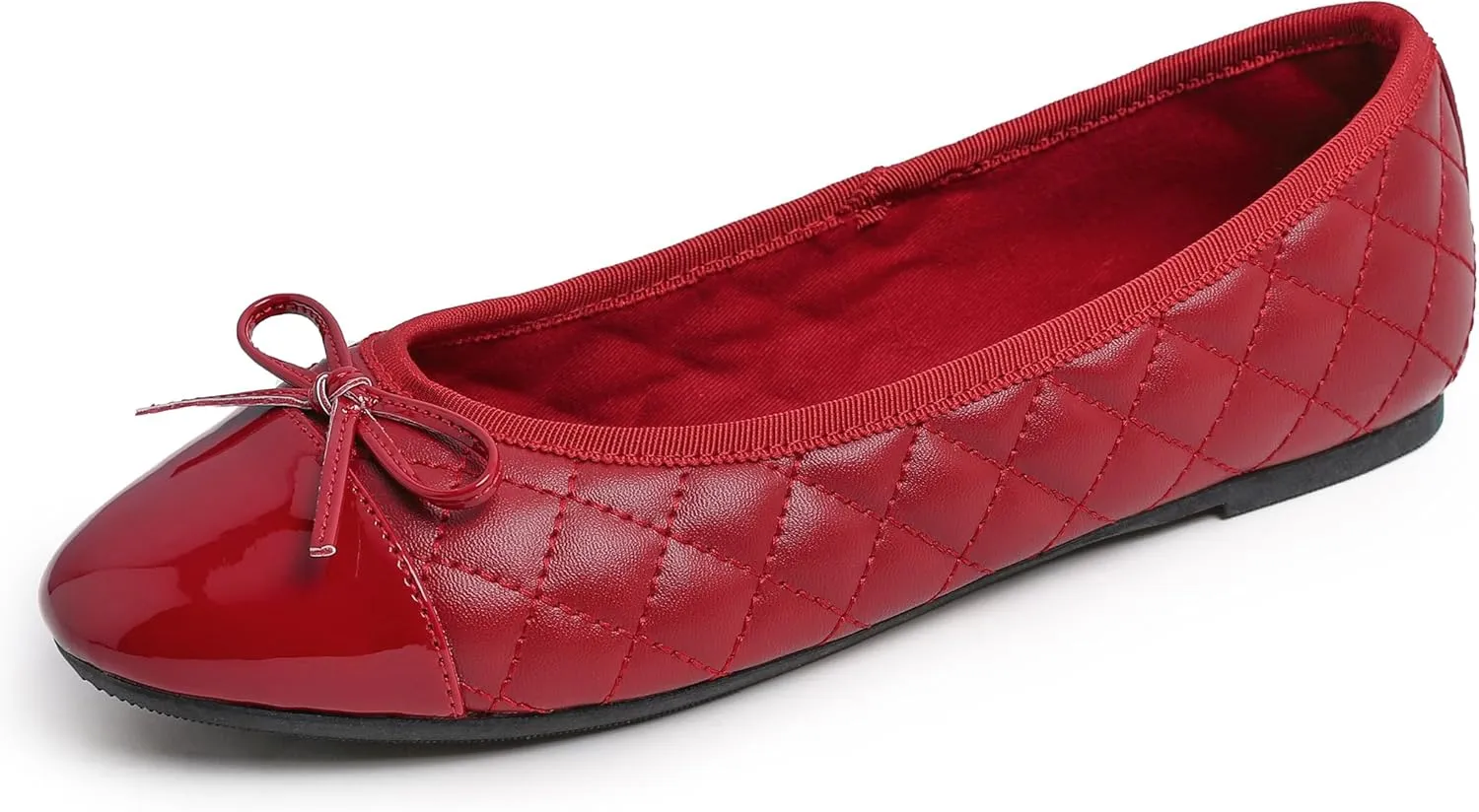 FEVERSOLE Women's Bow Tie Fashion Dress Slip On Shoes Round Toe Ballet Flat