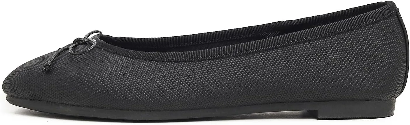 FEVERSOLE Women's Bow Tie Fashion Dress Slip On Shoes Round Toe Ballet Flat