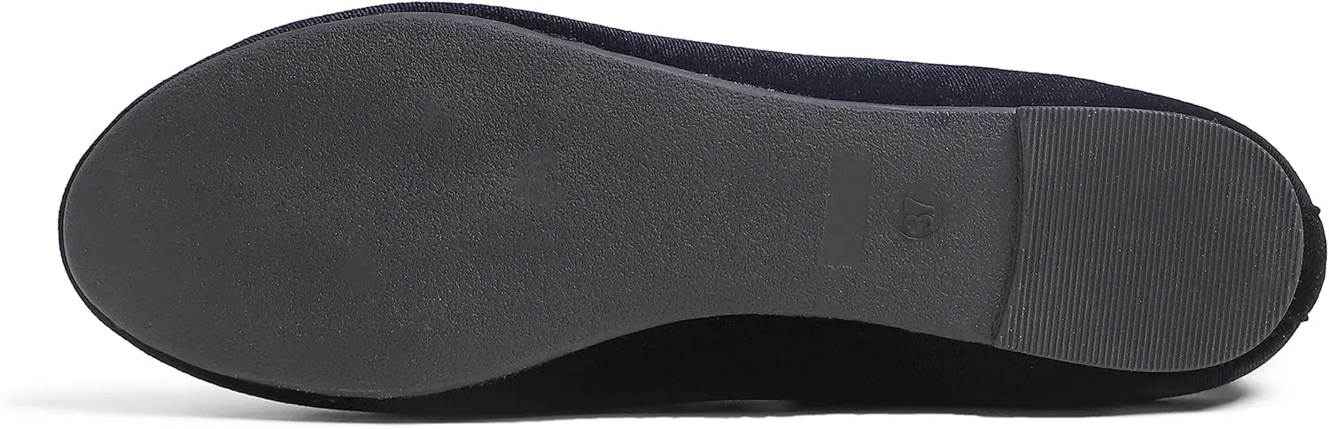 FEVERSOLE Women's Fashion Elastic Ankle Strap Shoes Round Toe Ballet Flat