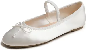 FEVERSOLE Women's Mary Jane Fashion Round Toe Easy Buckle Slip On Flats