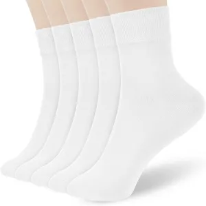 FGZ Women Thin Cotton Socks, Soft Cotton Bootie Socks Women Above Ankle Crew Socks 5-10 Pairs