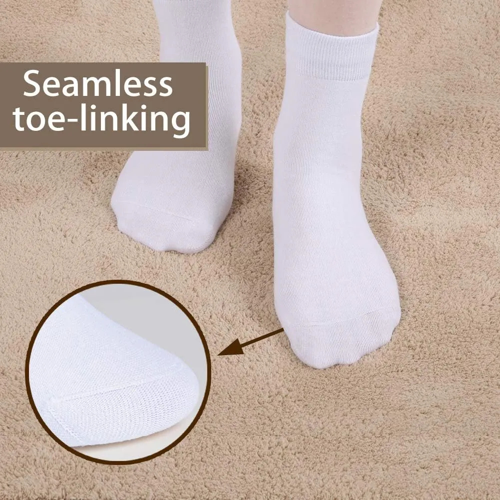 FGZ Women Thin Cotton Socks, Soft Cotton Bootie Socks Women Above Ankle Crew Socks 5-10 Pairs