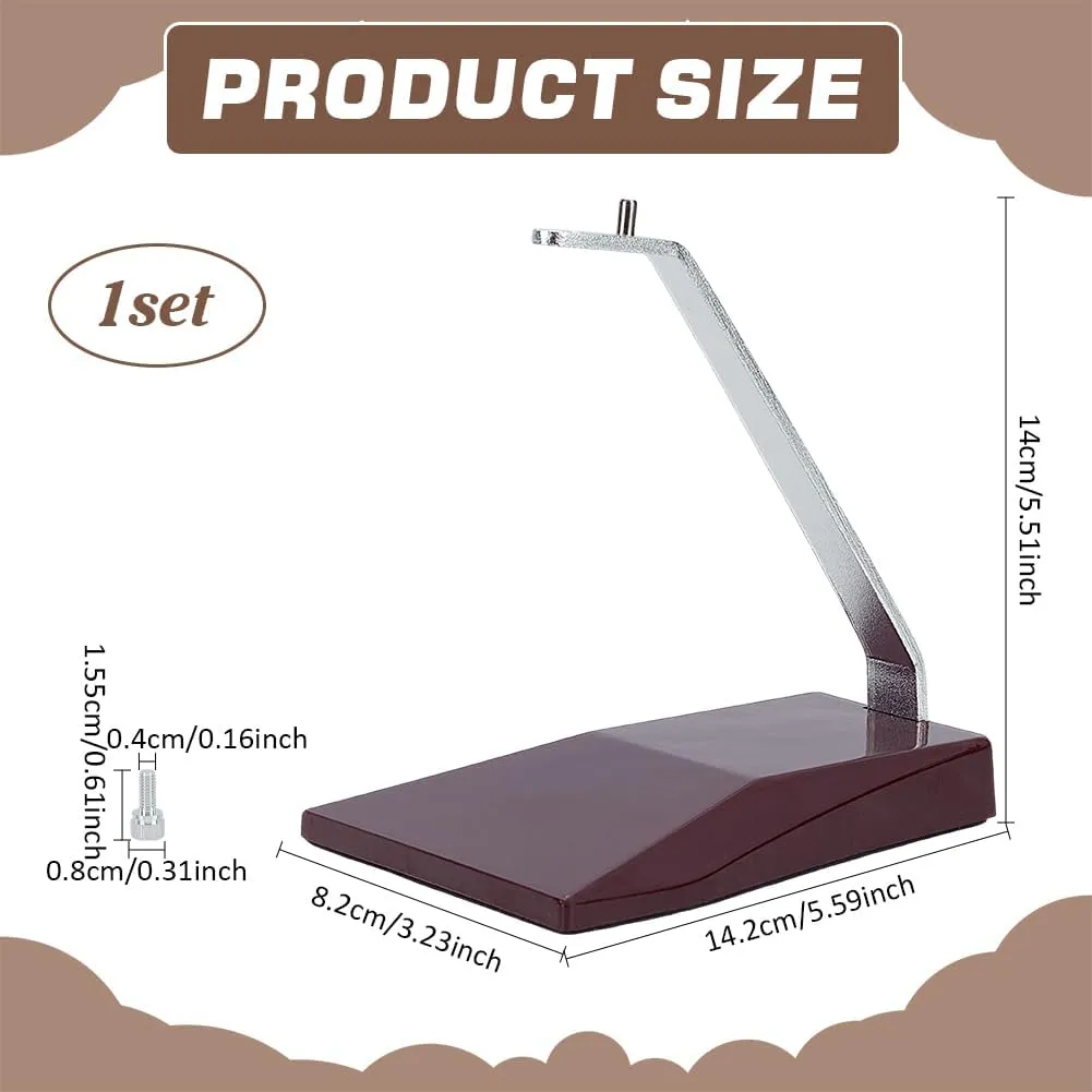 FINGERINSPIRE Model Plane Display Stand (No Plane) 5.6x3.2x5.5 inch Dark Red 1:400 Aircraft Model Storage Stand Metal Display Rod Without Airplane for 30-50cm Model Aircraft