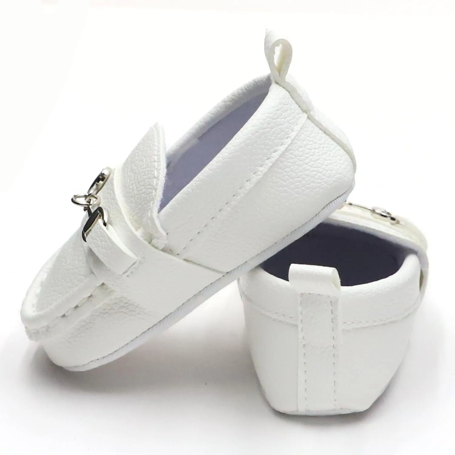 First Walking Shoes for Baby Boys Delightful Solid Color Slip-On Loafers, Lightweight, Non-Slip Flat