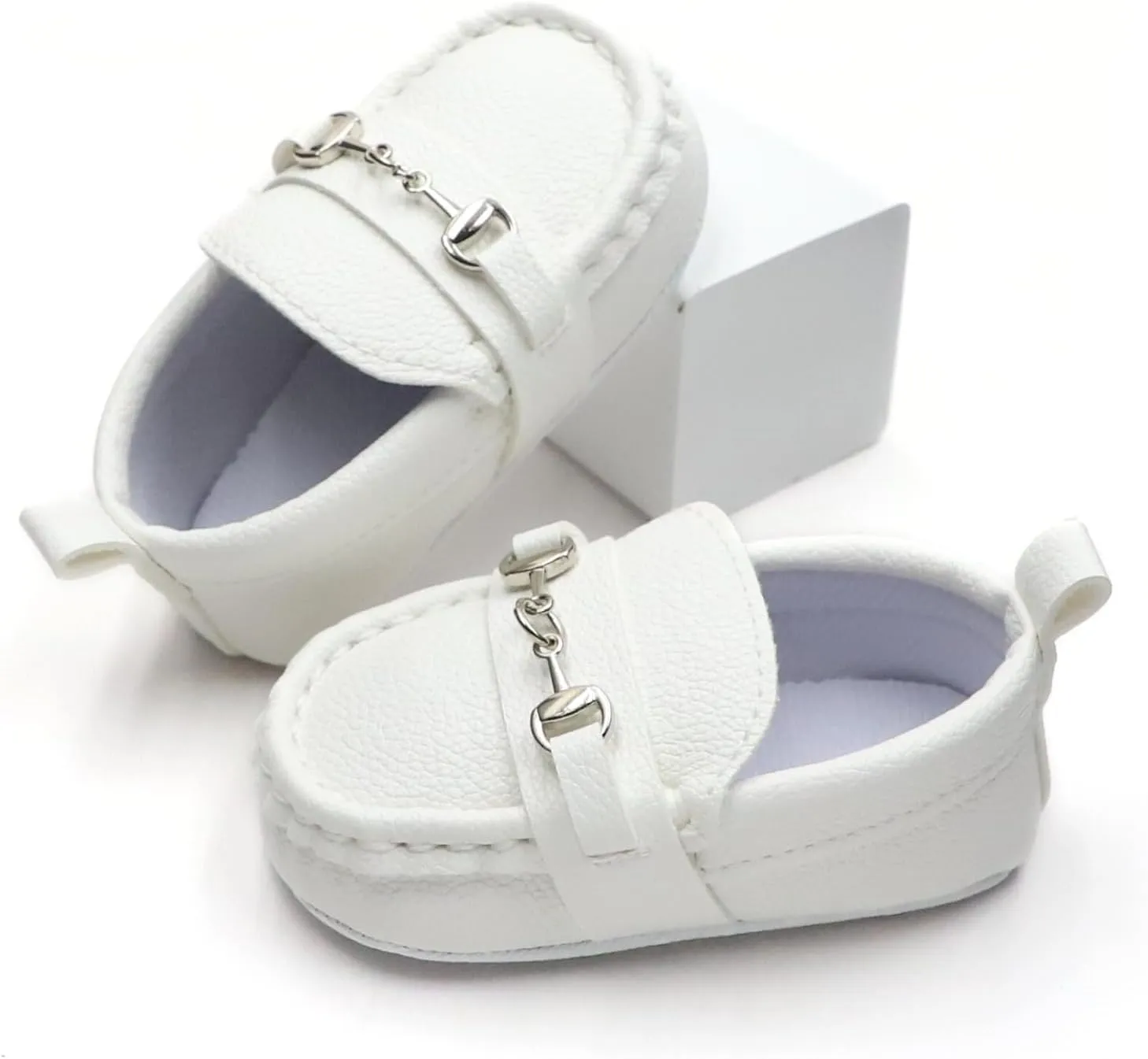 First Walking Shoes for Baby Boys Delightful Solid Color Slip-On Loafers, Lightweight, Non-Slip Flat