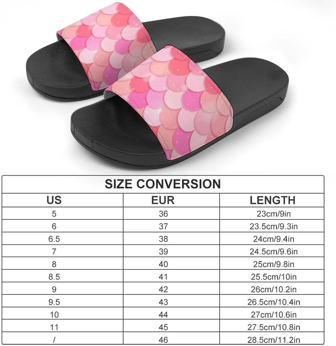 Fish Scale Print Slides Man Home Sandal Women Non Slip Bath Open Toe Shoe Casual Pool Shoes Beach Flat Slide Sandals
