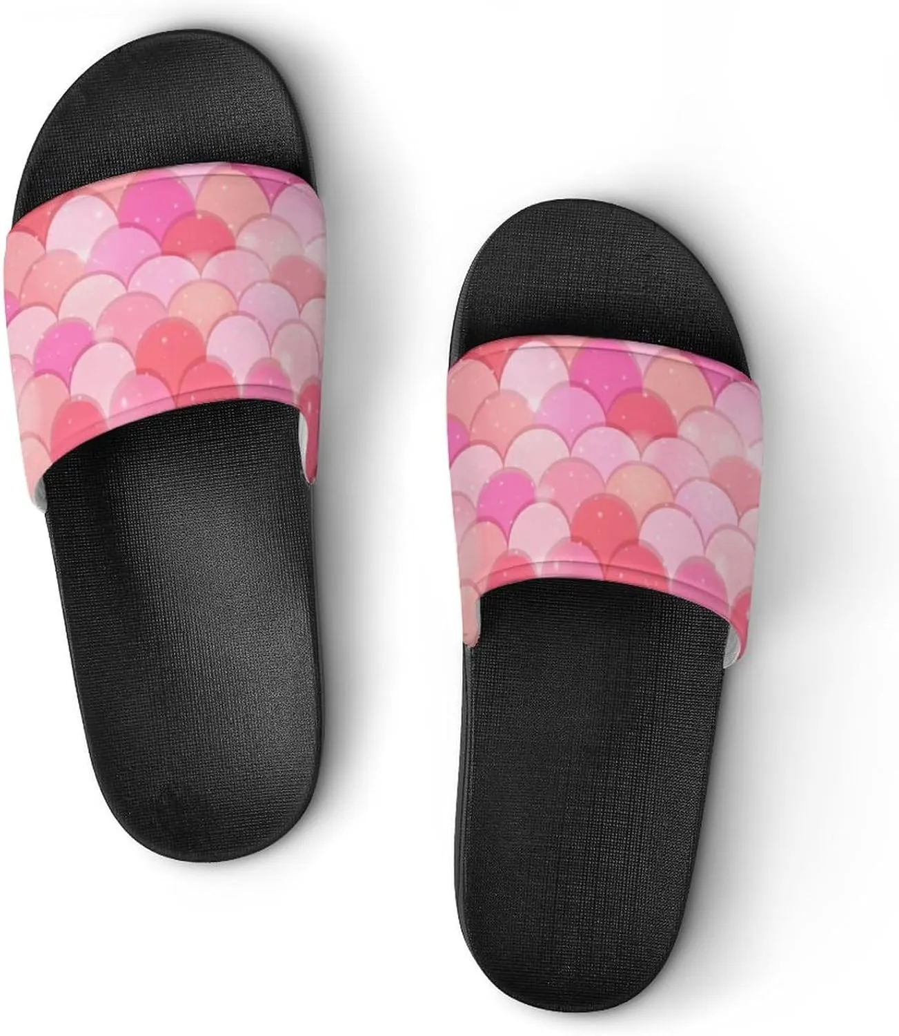 Fish Scale Print Slides Man Home Sandal Women Non Slip Bath Open Toe Shoe Casual Pool Shoes Beach Flat Slide Sandals