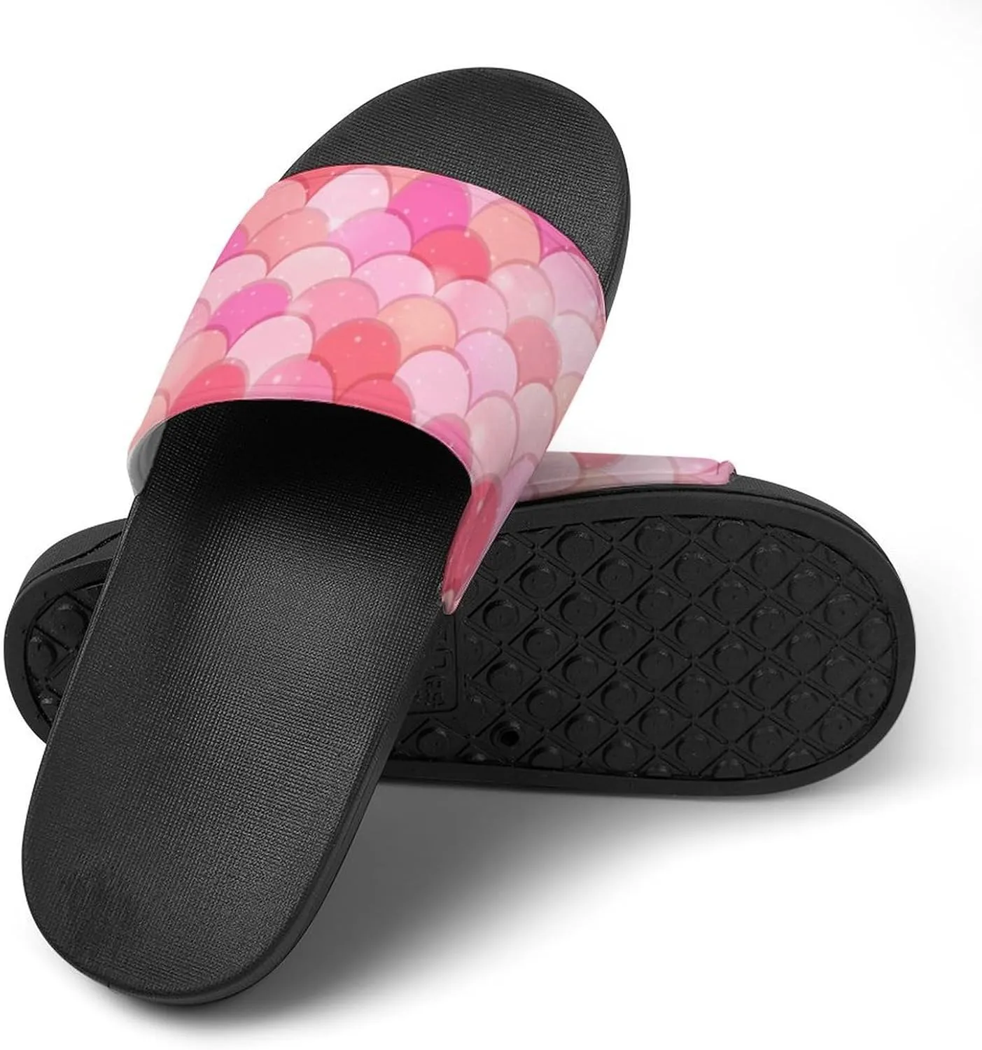 Fish Scale Print Slides Man Home Sandal Women Non Slip Bath Open Toe Shoe Casual Pool Shoes Beach Flat Slide Sandals