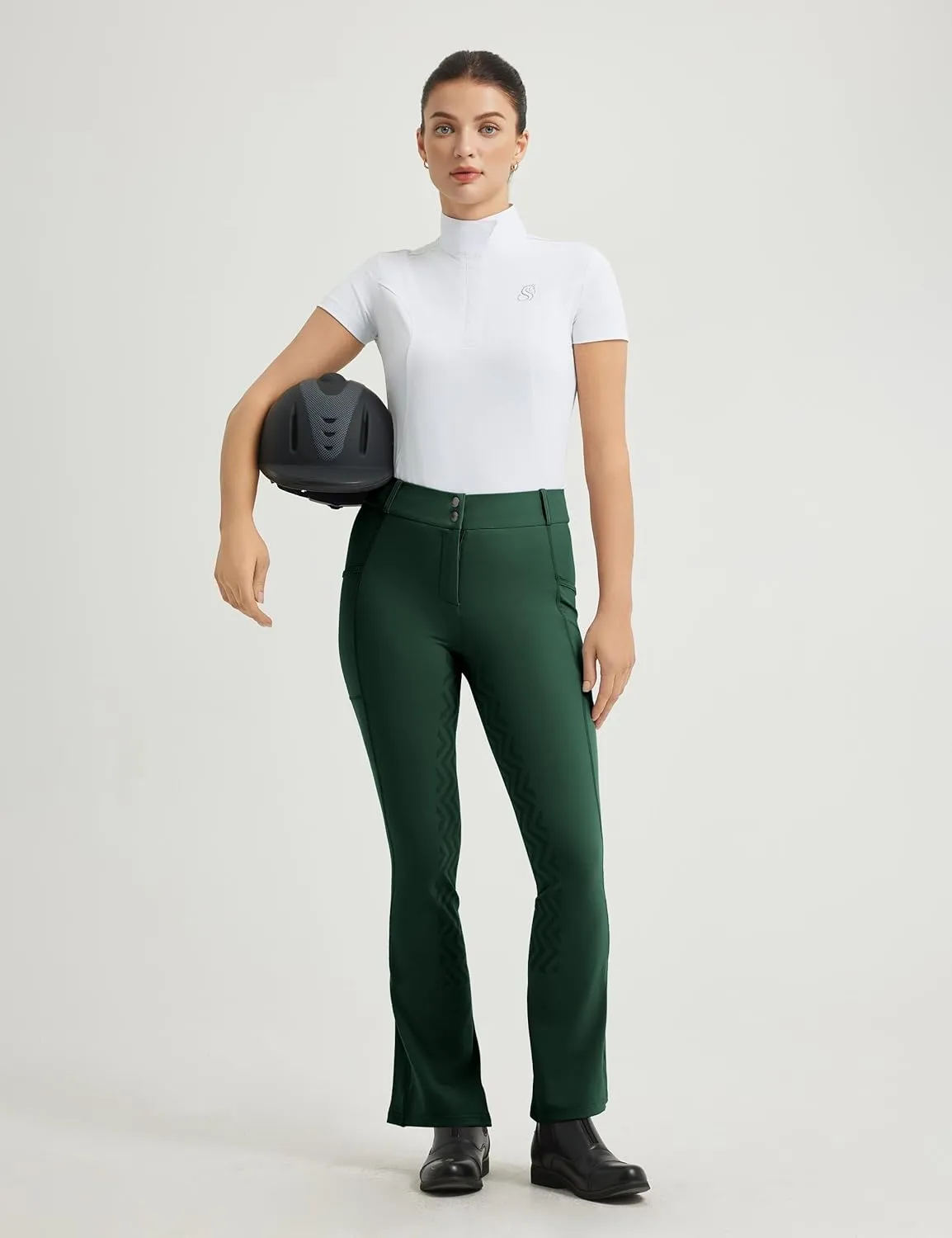 FitsT4 Sports Women's Bootcut Riding Breeches Full Seat Equestrian Pants Summer Riding Tights for Women