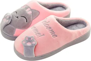 FJWYSANGU Womens & Mens Memory Foam Fuzzy Warm Slip On House Slippers - Cute Animal Slippers - Soft Plush Home Shoes - Indoor & Outdoor